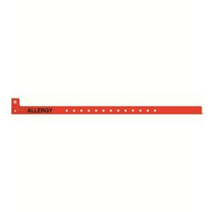 Conf-ID-ent Alert Wristband Poly Red Adult / Pediatric 500/Ca