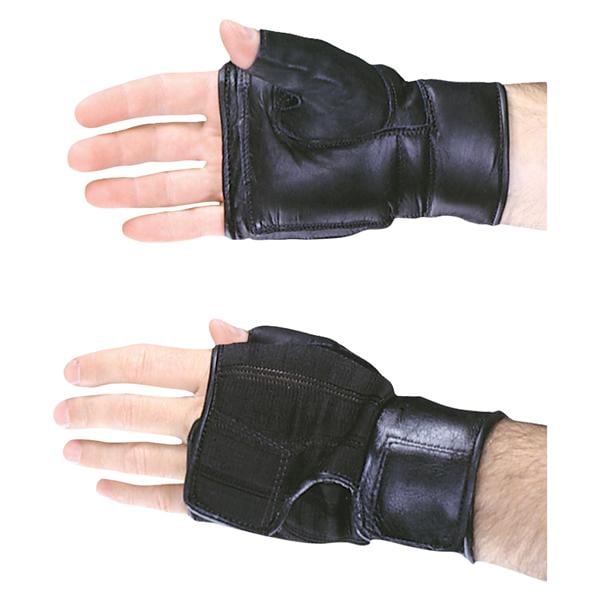 Gel/Leather/Terry Cloth Wheelchair Gloves Large / X-Large Black 1/Pr