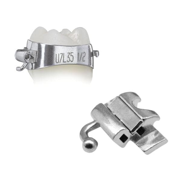 Elite Molar Band Pre-Welded Assembly LL6 -25 T/0A/+4Off Size 35.5 Double 1/Pk