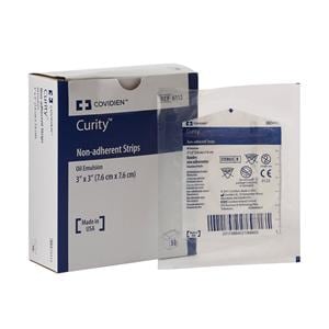 Curity Oil Emulsion Strip Dressing 3x3" Sterile Non-Adherent Absorbent LF, 12 BX/CA