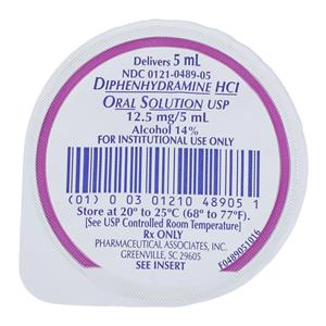 Diphenhydramine HCl Oral Solution 12.5mg UD Cup 100/Ca