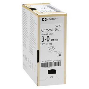 Surgigut Suture 0 36" Chromic Gut Monofilament GS-25 Brown 36/Ca