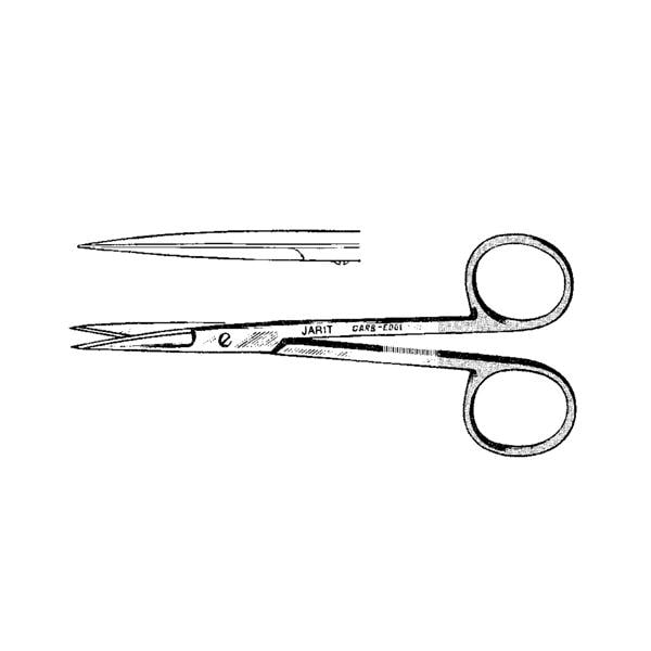 Iris Straight Scissors Curved 4-1/2" Bevel Stainless Steel Reusable Ea