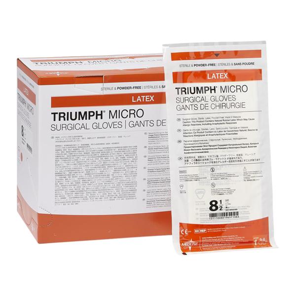 Triumph Micro Surgical Gloves 8.5 White