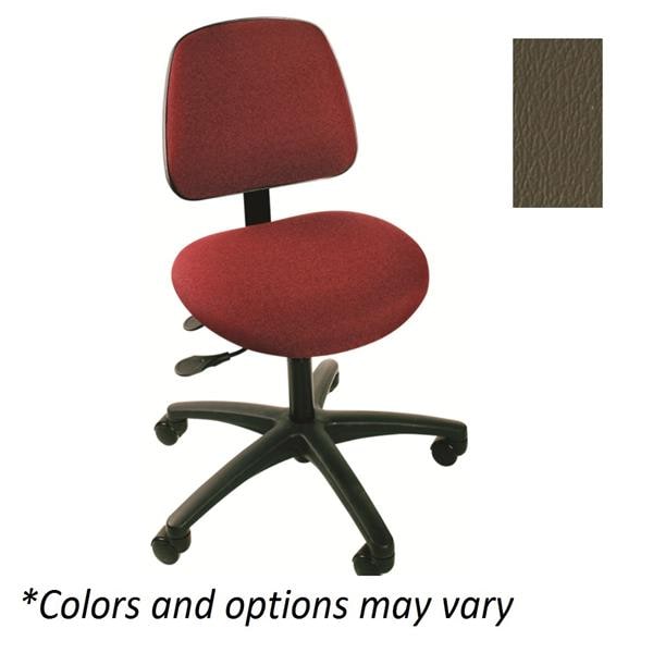 Cloth & Vinyl Task Series Laboratory Stool Gun Metal 250lb Capacity