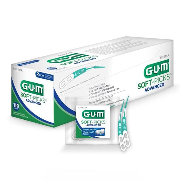 GUM Soft Picks Advanced Dental Picks 110PK/BX