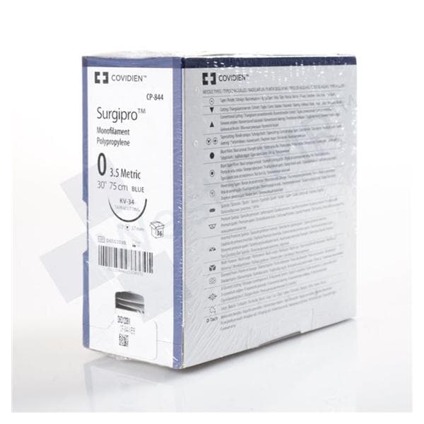 Surgipro Suture 0 30" Polypropylene Monofilament C-13 Blue 36/Ca