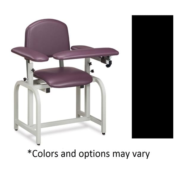Lab X Series Blood Draw Chair Black Padded 400lb Capacity Ea