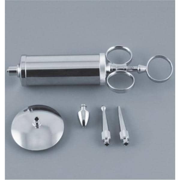 Ear Syringe Chrome Plated Stainless Steel Non-Sterile Reusable Ea