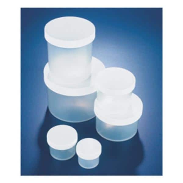 Jar Storage 2-1/2" 8oz Natural Polypropylene Screw Lid With White Lid 36/Ca