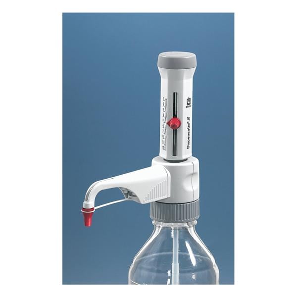 Dispensette Bottletop Dispenser Red 0.5-5mL Ea