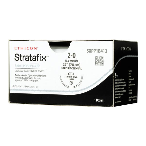 Stratafix Spiral PDS Plus Suture 2-0 27" PDO/Trclsn Mnflmnt CT1 Vio 12/Bx