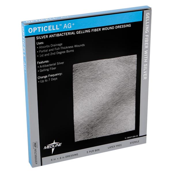 Opticell AG+ Gelling Fiber Wound Dressing 6x6" Sterile LF