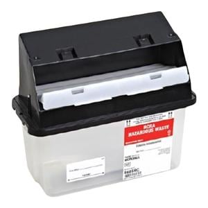 RCRA Hazardous Waste Container 5qt Clear/Black 6x13x11" Ld/Gskt Plstc Ea, 14 EA/CA