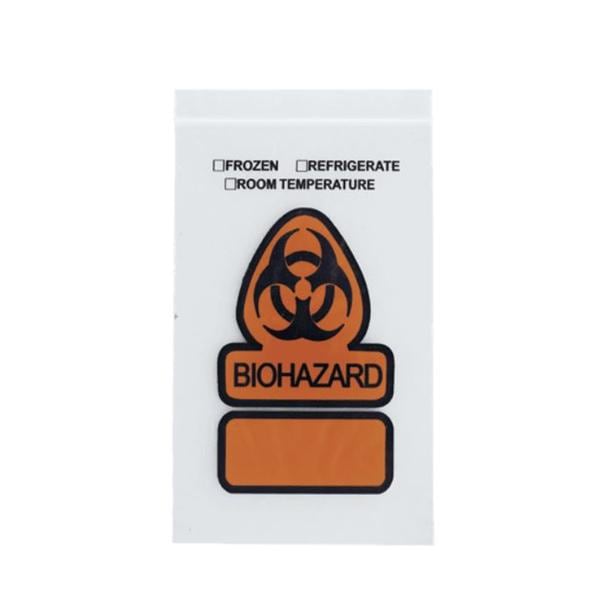 Specimen Transport Bags 6x9" Clear/Black/Orange Reclosable 1000/C...