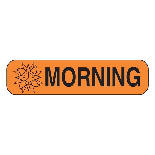 Labels Morning Black/Orange 1-5/8x3/8" 1000/Pk