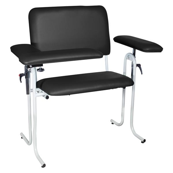 Tech-Med Blood Drawing Upholstered Chair Black Bariatric/700lb Capacity 1/Cs