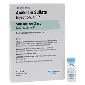 Amikacin Sulfate Injection 250mg/mL SDV 2mL 10/Package
