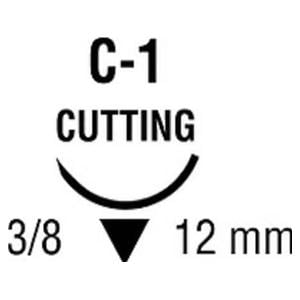 _ Suture 5-0 18" Chromic Gut Monofilament C-1 Undyed 12/Ca