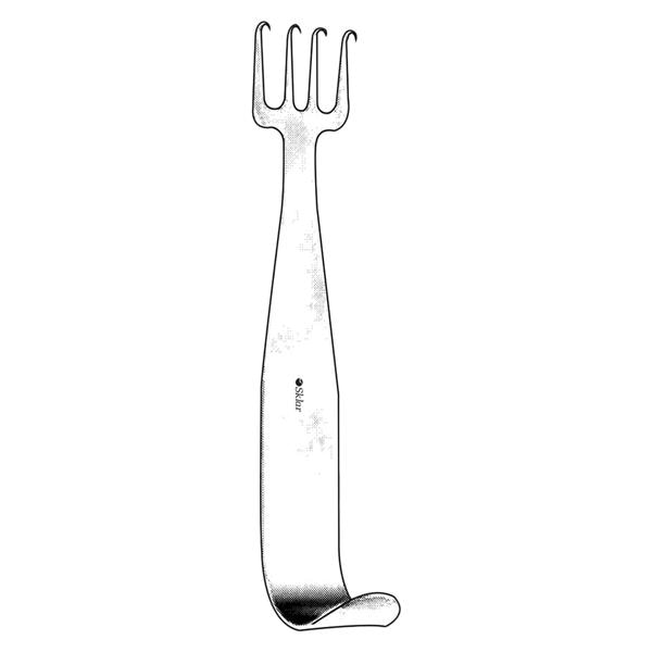 Flap Retractor 4" Stainless Steel Non-Sterile Reusable Ea