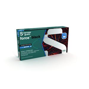 force black Nitrile Exam Gloves Small Black Non-Sterile 100/Bx
