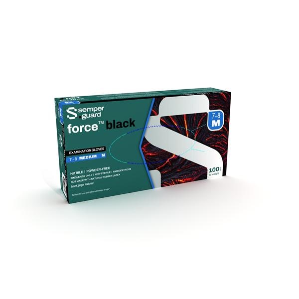 force black Nitrile Exam Gloves Large Black Non-Sterile