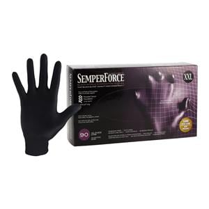 force black Nitrile Exam Gloves 2X-Large Black Non-Sterile, 10 BX/CA