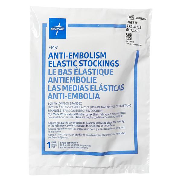 EMS Anti-Embolism Stocking Knee High 3XL White