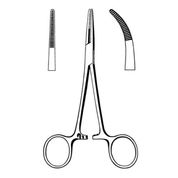 Kelly Hemostatic Forcep Curved 5-1/2" Stainless Steel Non-Sterile Disp 12/Bx