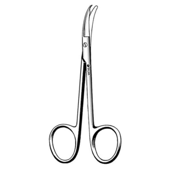 Shortbent Suture Scissor Curved 3-1/2" Stainless Steel Non-Sterile Disp 12/Bx