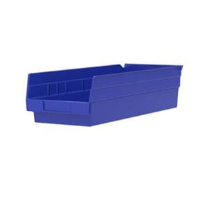 Shelf Bin Blue Polymer With Label Area 17-7/8x6-5/8x4" 12/Ca