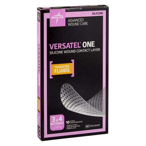 Versatel Silicone Contact Layer Dressing 3x4" Rectangle Non-Adherent