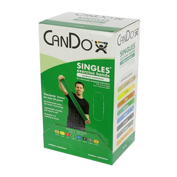 CanDo Exercise Band 5'x5" Green Medium
