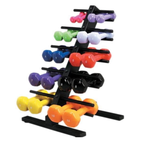 CanDo Weight Dumbbell 1-5lb Cast Iron/Vinyl Coated Assorted Colors