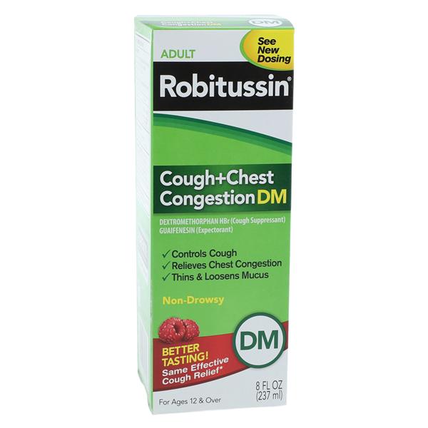 Robitussin DM Adult Cough/Congestion Liquid 200/20mg Bottle 8oz/Ea