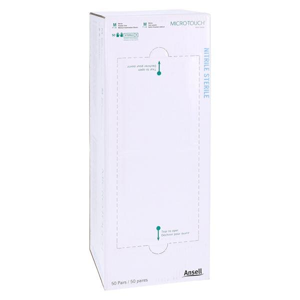 MICRO-TOUCH Nitrile Exam Gloves Medium Blue Sterile 50pr/Bx