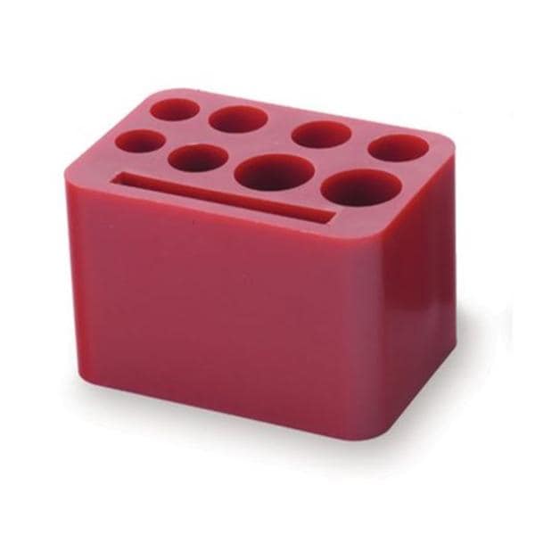Personal Tube Holder Rectangular 8 Place Red Ea