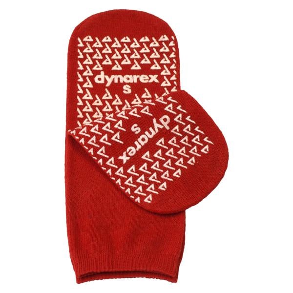 Slipper Socks Polyester / Spandex Red Small Disposable 48/Ca