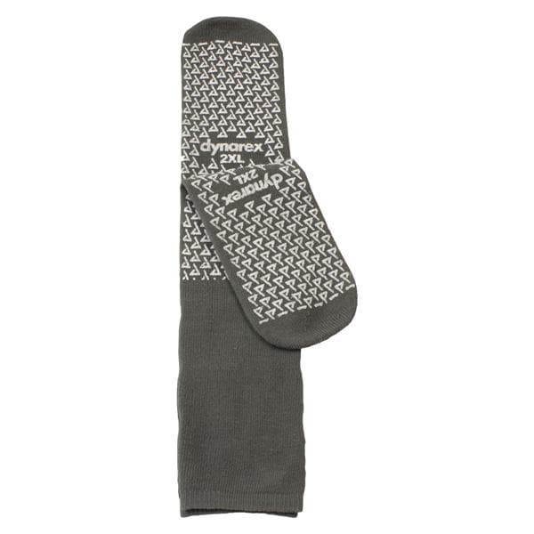 Slipper Socks Polyester / Spandex Gray 2X-Large Disposable 48/Ca