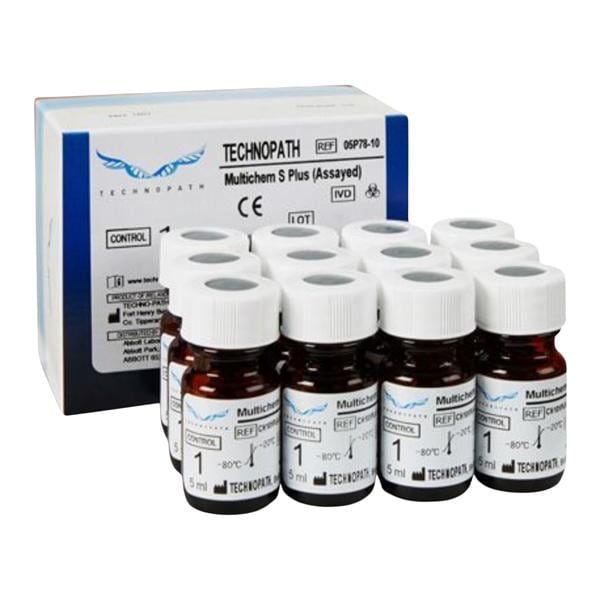 Technopath Multichem S Plus Assayed Level 1 Control 12x5mL Bottle Ea