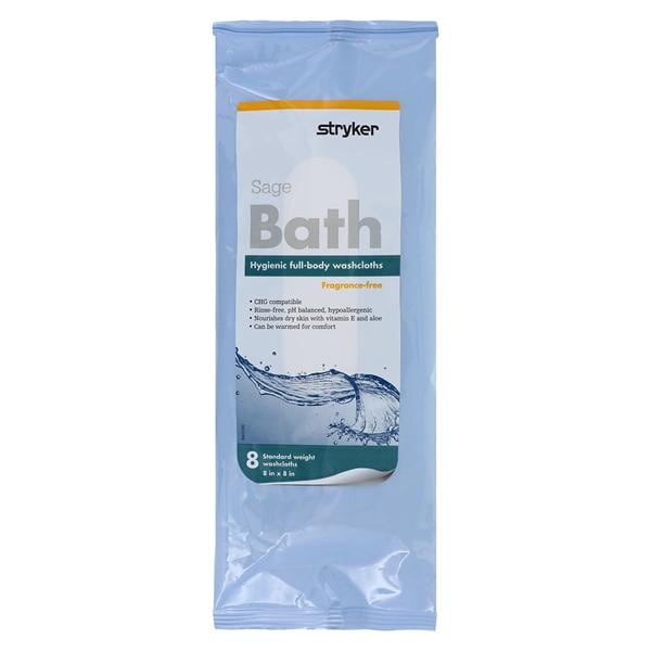 Comfort Bath Wash Cloths Fragrance Free Disposable 8x8" 8/Pk, 40 PK/CA