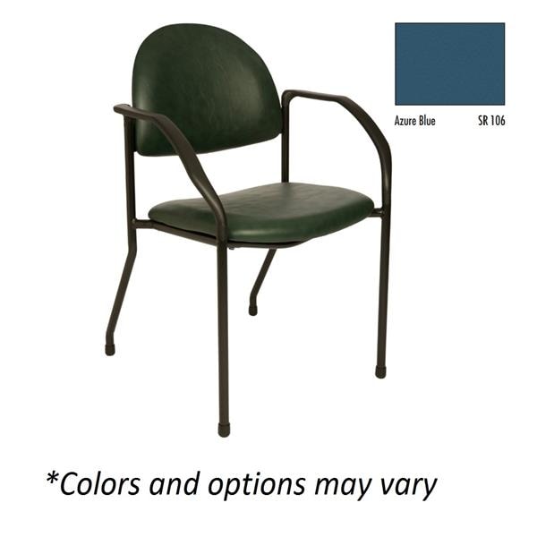 Side Chair Azure Blue 250lb Capacity Ea
