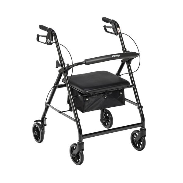 Walker Rollator 300lb Capacity Adult 6" Wheels