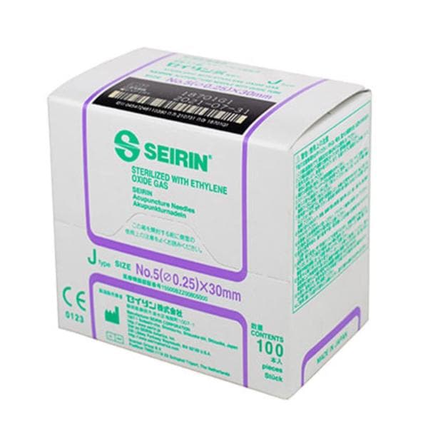 Seirin Acupuncture Needle .25x30mm Conventional 100/Bx