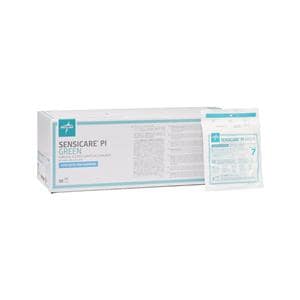SensiCare PI Synthetic Polyisoprene Surgical Gloves 7 Green 50Pr/Bx, 4 BX/CA