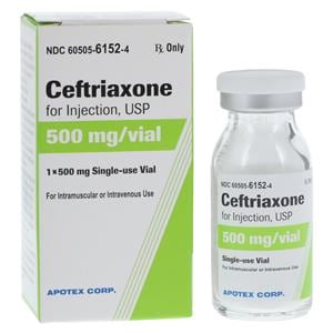 Ceftriaxone Sodium Injection 500mg/vl Powder SDV Each