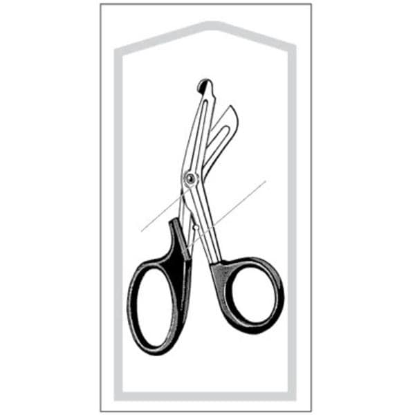 Econo Utility Scissor Angled 5-1/2" Stainless Steel Sterile Disposable 50/Bx