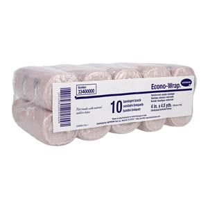 Econo-Wrap Compression Bandage Elastic/Woven 4"x4.5yd Non-Sterile 10/Pk, 6 PK/CA
