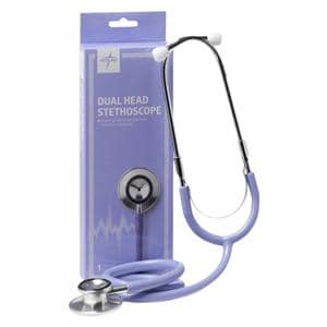 Dual Head Stethoscope Reusable Lavender Ea