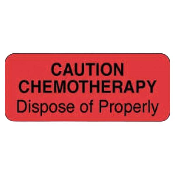 Communication Label Paper Caution Chemotherapy FlurRd 2-1/4x7/8" 1000/Rl